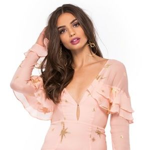 For Love and Lemons Gilded Star Mini Dress